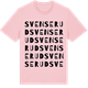 Pink Cotton t-shirt med Svenserud ordlek t-shirt