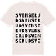 Vintage White t-shirt med Svenserud ordlek t-shirt
