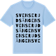 Blue Soul t-shirt med Svenserudsängen ordlek t-shirt