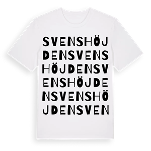 Svenshöjden ordlek t-shirt – ekologisk bomull t-shirt från PinShirt