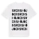 White t-shirt med Svenshöjden ordlek t-shirt
