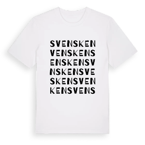 Svensken ordlek t-shirt – ekologisk bomull t-shirt från PinShirt