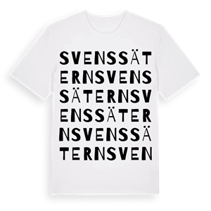 Svenssätern ordlek t-shirt – ekologisk bomull t-shirt från PinShirt