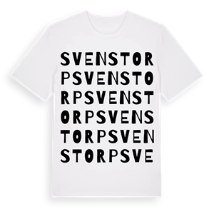 Svenstorp ordlek t-shirt – ekologisk bomull t-shirt från PinShirt