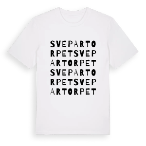 Svepartorpet ordlek t-shirt – ekologisk bomull t-shirt från PinShirt