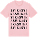 Pink Cotton t-shirt med Svika ordlek t-shirt