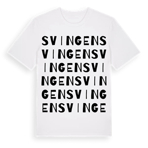 Svingen ordlek t-shirt – ekologisk bomull t-shirt från PinShirt