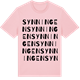Pink Cotton t-shirt med Synningen ordlek t-shirt
