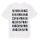 White t-shirt med Syrningen ordlek t-shirt