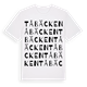 White t-shirt med Tåbäcken ordlek t-shirt
