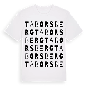 Taborsberg ordlek t-shirt – ekologisk bomull t-shirt från Pinshirt