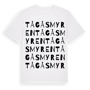 Tågåsmyren ordlek t-shirt – ekologisk bomull t-shirt från Pinshirt