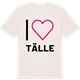 Vintage White t-shirt med Jag älskar Tälle t-shirt stort tryck
