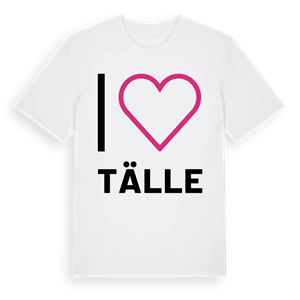 Jag älskar Tälle t-shirt stort tryck – ekologisk bomull t-shirt från PinShirt