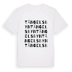 Tängelsbyn ordlek t-shirt – ekologisk bomull t-shirt från PinShirt