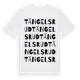 White t-shirt med Tängelsrud ordlek t-shirt