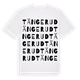 White t-shirt med Tängerud ordlek t-shirt