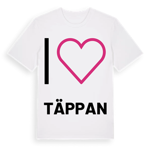 Jag älskar Täppan t-shirt stort tryck – ekologisk bomull t-shirt från PinShirt