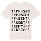 Vintage White t-shirt med Täppåsen ordlek t-shirt