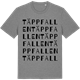 Mid Heather Gray t-shirt med Täppfallen ordlek t-shirt
