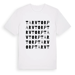 Tarvtorp ordlek t-shirt – ekologisk bomull t-shirt från PinShirt