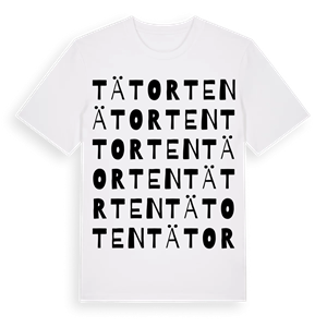 Tätorten ordlek t-shirt – ekologisk bomull t-shirt från PinShirt