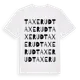 White t-shirt med Taxerud ordlek t-shirt
