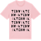 Pink Cotton t-shirt med Tenvik ordlek t-shirt