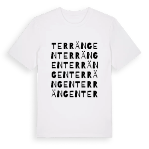Terrängen ordlek t-shirt – ekologisk bomull t-shirt från PinShirt