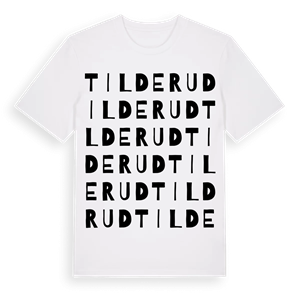 Tilderud ordlek t-shirt – ekologisk bomull t-shirt från Pinshirt