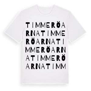 Timmeröarna ordlek t-shirt – ekologisk bomull t-shirt från PinShirt