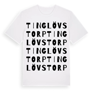 Tinglövstorp ordlek t-shirt – ekologisk bomull t-shirt från Pinshirt