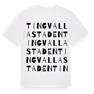 Tingvallastaden ordlek t-shirt – ekologisk bomull t-shirt från PinShirt