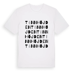 Tinnhöjden ordlek t-shirt – ekologisk bomull t-shirt från PinShirt