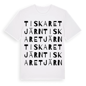 Tiskaretjärn ordlek t-shirt – ekologisk bomull t-shirt från Pinshirt