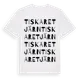 White t-shirt med Tiskaretjärn ordlek t-shirt