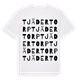 White t-shirt med Tjädertorp ordlek t-shirt