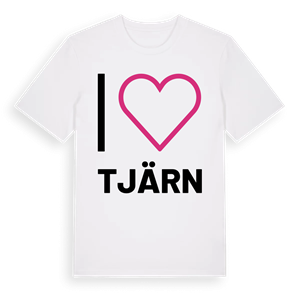 Jag älskar Tjärn t-shirt stort tryck – ekologisk bomull t-shirt från PinShirt