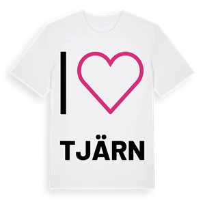 Jag älskar Tjärn t-shirt stort tryck – ekologisk bomull t-shirt från PinShirt