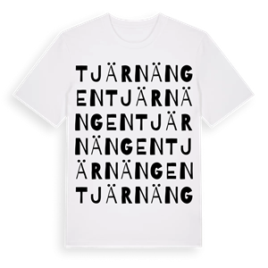 Tjärnängen ordlek t-shirt – ekologisk bomull t-shirt från Pinshirt