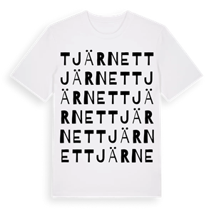Tjärnet ordlek t-shirt – ekologisk bomull t-shirt från PinShirt