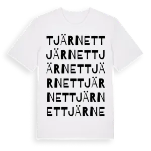 Tjärnet ordlek t-shirt – ekologisk bomull t-shirt från Pinshirt
