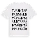 White t-shirt med Tjärntäppan ordlek t-shirt