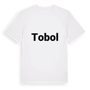Tobol fetstil t-shirt – ekologisk bomull t-shirt från PinShirt