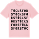 Pink Cotton t-shirt med Töcksfors ordlek t-shirt
