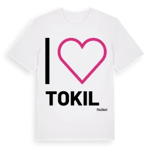 Jag älskar Tokil t-shirt stort tryck – ekologisk bomull t-shirt från Pinshirt