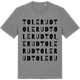 Mid Heather Gray t-shirt med Tolerud ordlek t-shirt