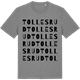 Mid Heather Gray t-shirt med Tollesrud ordlek t-shirt
