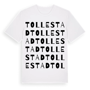 Tollestad ordlek t-shirt – ekologisk bomull t-shirt från PinShirt