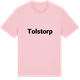Pink Cotton t-shirt med Tolstorp fetstil t-shirt